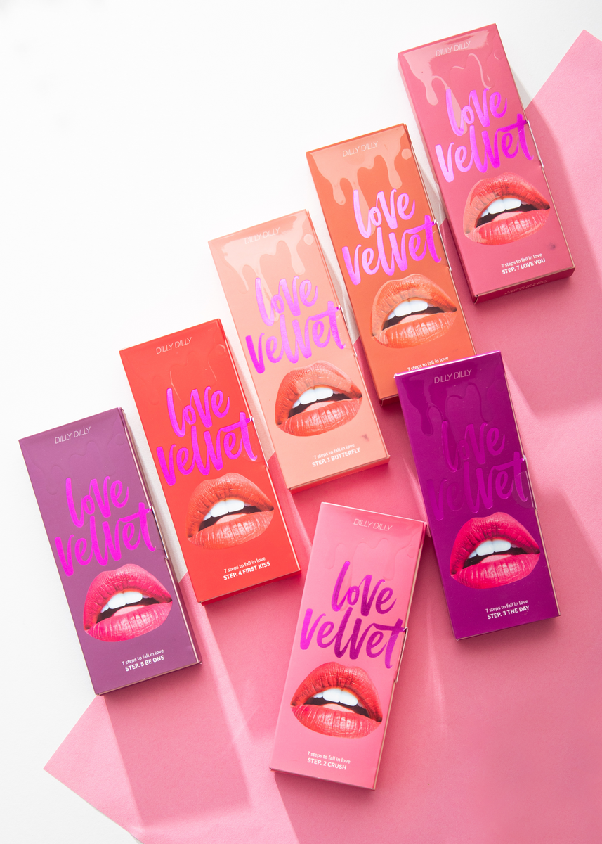 Love Velvet Lipgloss SET, 7pcs – dillydillycosmetics
